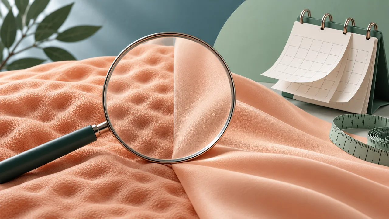 Cellulogia realistic expectations shown with symbolic skin texture comparison