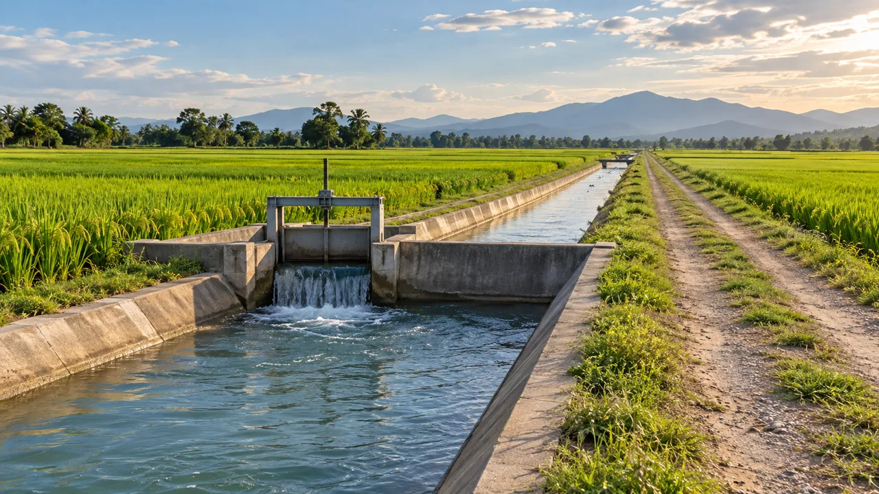 Rural irrigation canal concept for the comisaco rice farming guide