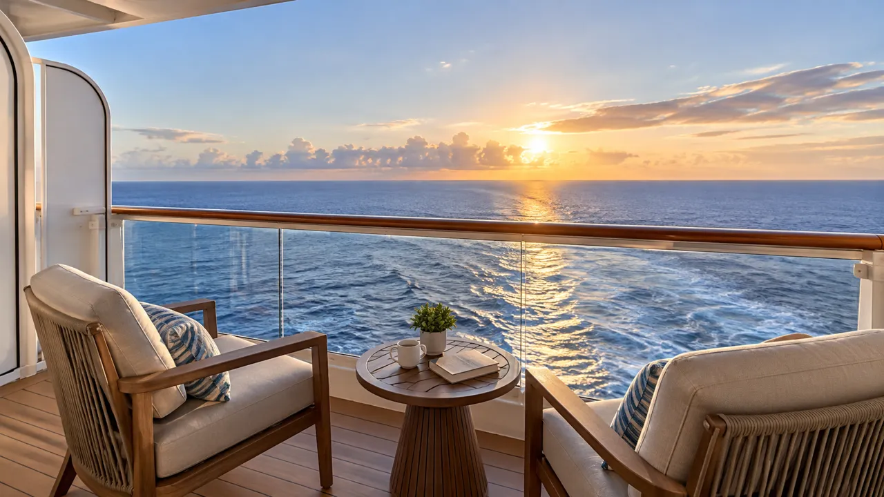 Ocean view balcony concept for comparing cruiseplum cabin options