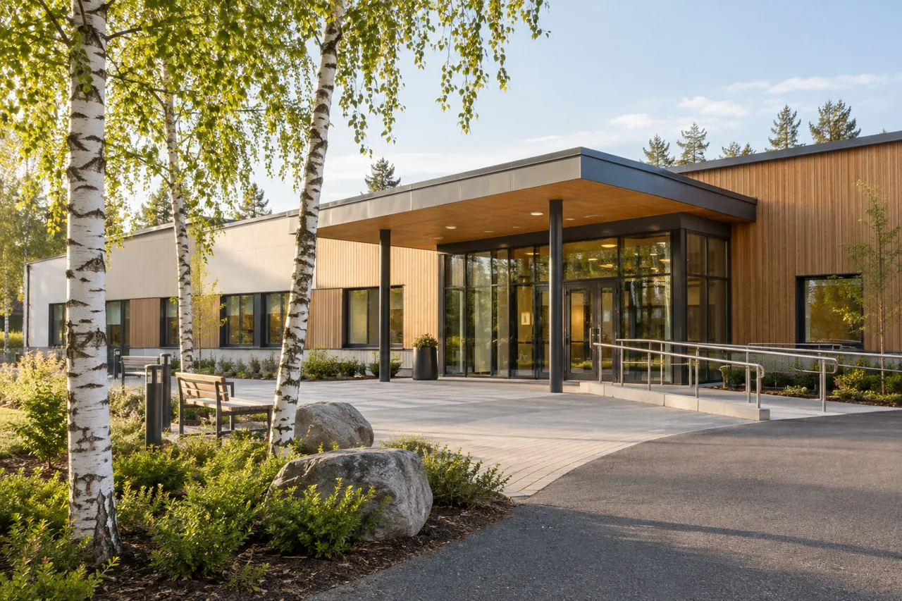 hypake public-service building concept with accessible entrance