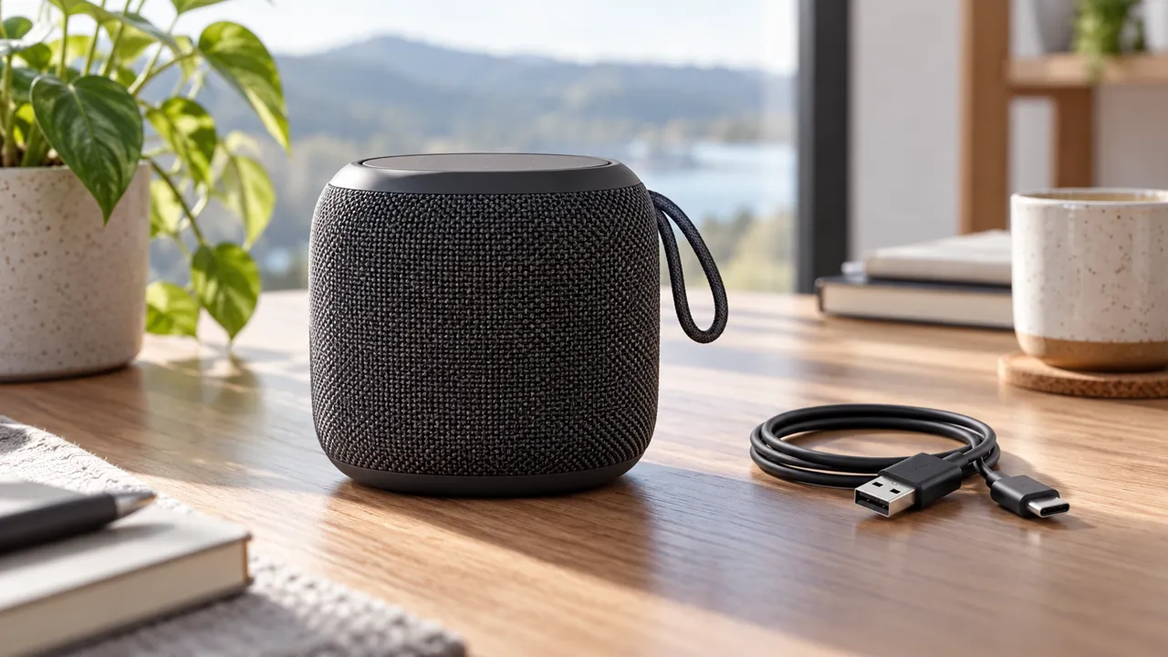 Speaker and charging cable illustrating iprowess battery and charging checks