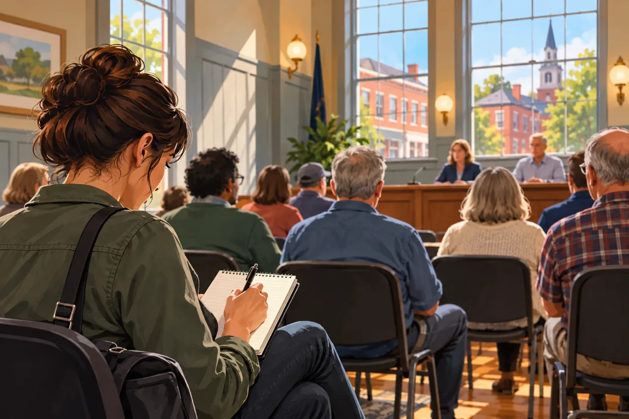 LancasterOnline community reporting concept at a public meeting