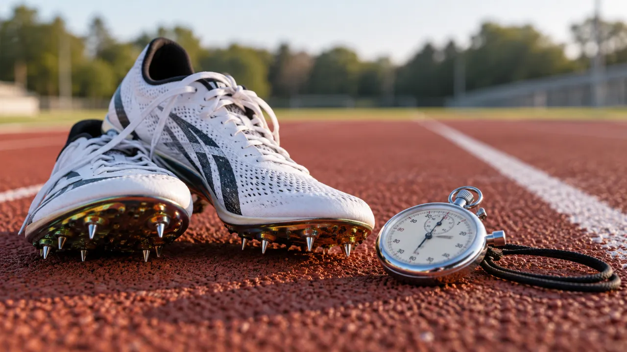 Running spikes and stopwatch for the runcruit performance guide