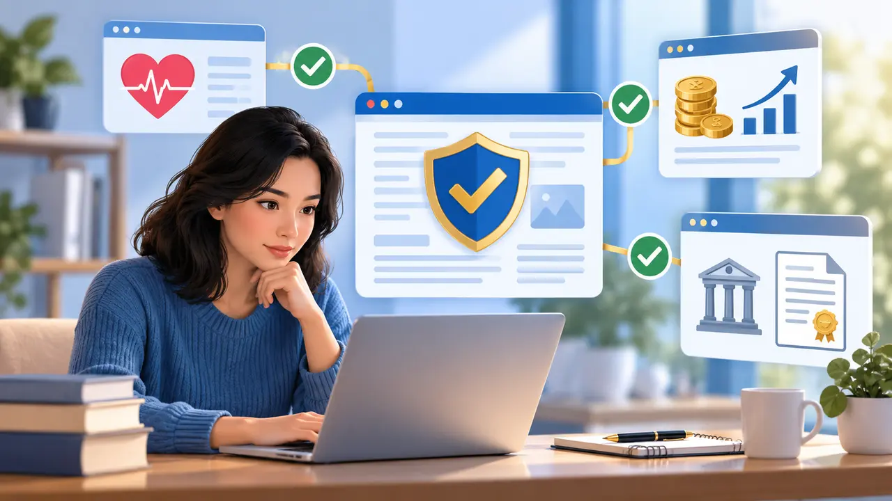Sosoactive health and finance information verification illustration