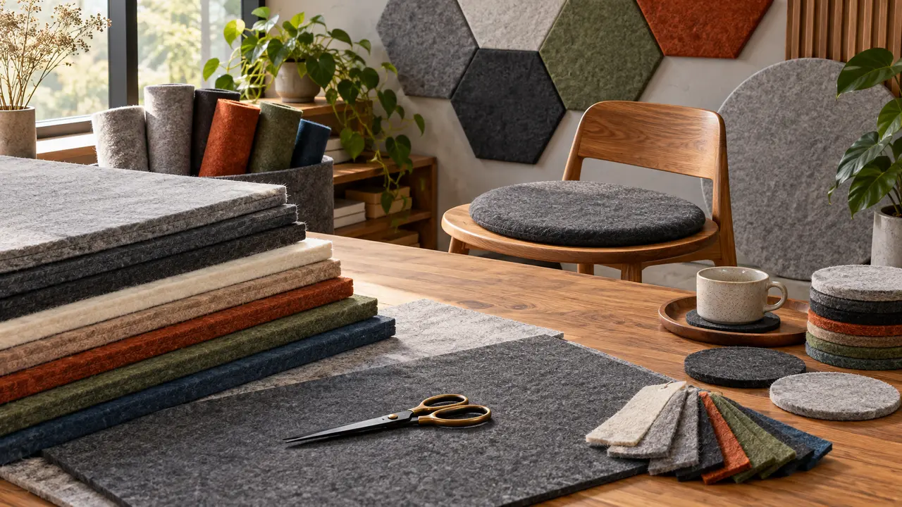 Wollmatten felt sheets for craft, furniture and acoustic uses